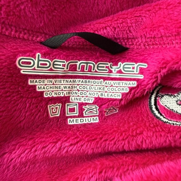 Obermeyer Brandi Hot Pink Plush Funnel Neck Fleece Gorpcore Outdoors Winter Sz M - Picture 5 of 7